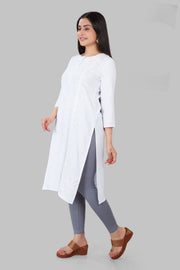 Jumana White Rayon Embroidered Kurti