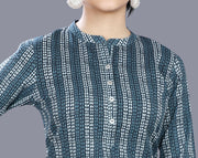 Kiraz Navy Blue Cotton Short Kurtis