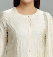 Latika Cream Cotton Silk Embroidered Suit Set