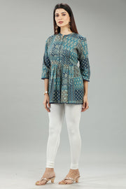 Leela Multicolour Jaipuri Cotton Short Kurti