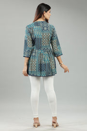 Leela Multicolour Jaipuri Cotton Short Kurti