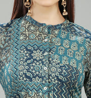 Leela Multicolour Jaipuri Cotton Short Kurti