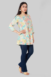 Mahek Multicolour Rayon Short Kurtis