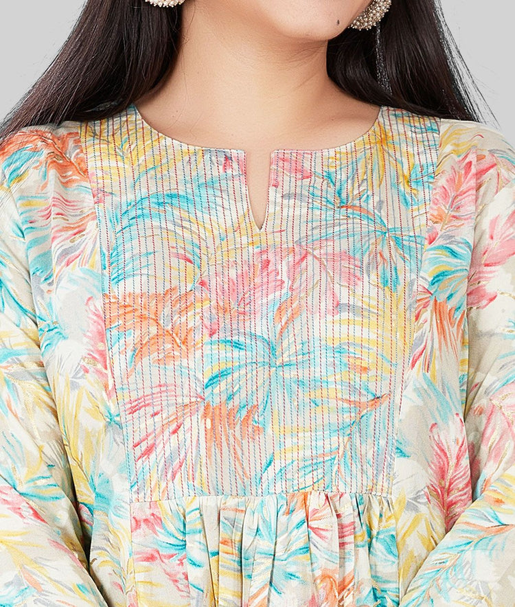 Mahek Multicolour Rayon Short Kurtis