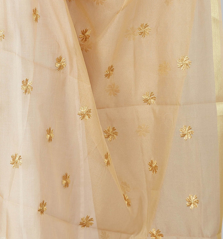 Gold Embroidered Stoles Dupatta