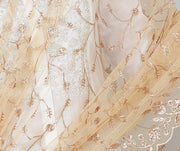 Mahesh Gold Colored Embroidered Dupatta