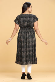 Mahfuzah Black Rayon Party Gown