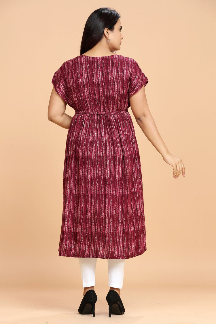 Mahfuzah Purple Rayon Party Gown