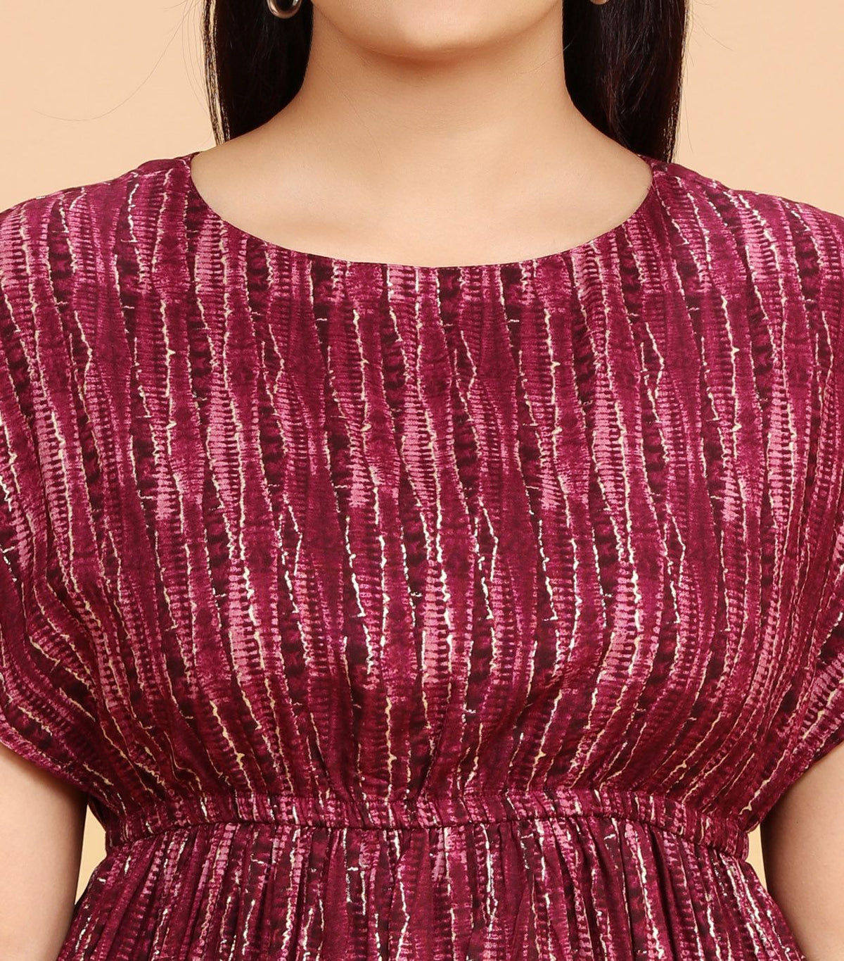 Mahfuzah Purple Rayon Party Gown