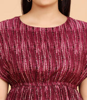 Mahfuzah Purple Rayon Party Gown