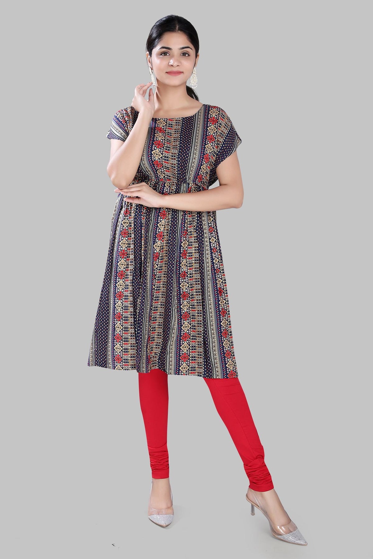 Mahfuzah Multicolour Cotton Kurti