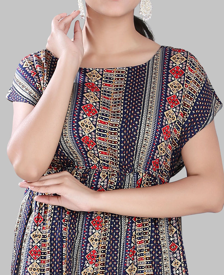 Mahfuzah Multicolour Cotton Kurti