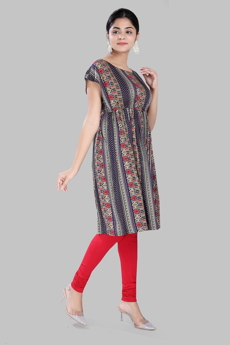 Mahfuzah Multicolour Cotton Kurti