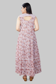 Manar Off White Jaipuri Cotton Printed Sleeves Kurti