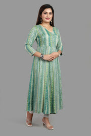 Niesha Green Rayon Anarkali Kurti
