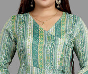 Niesha Green Rayon Anarkali Kurti