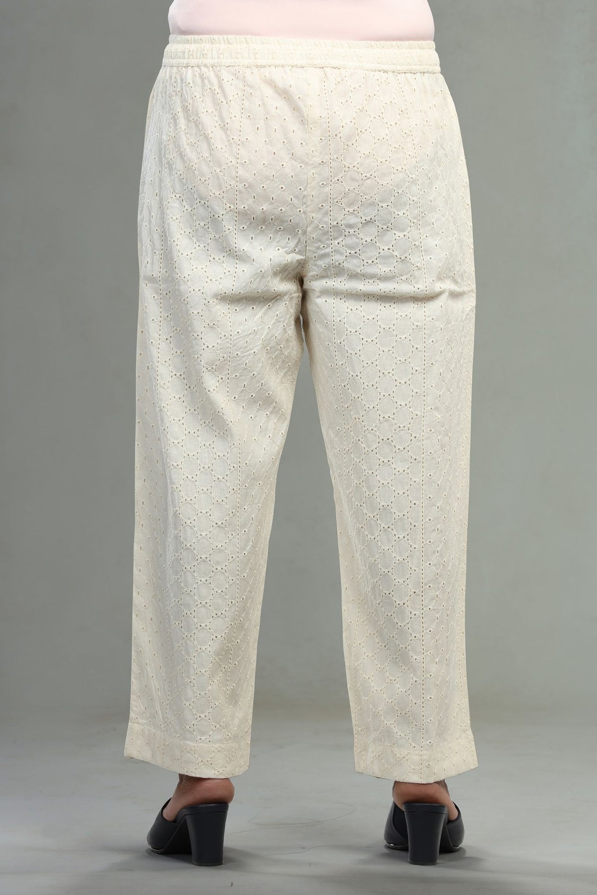 Off white Cotton Chicken Work Palazzos – Cotton Culture