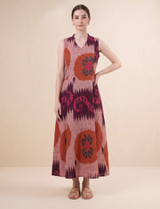 Multicolor Pure Cotton Medallion Print Straight Kurta