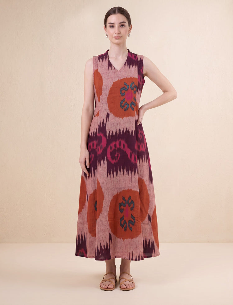 Multicolor Pure Cotton Medallion Print Straight Kurta