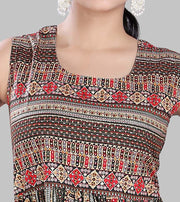 Reedu Multicolour Cotton Sleeves Kurti