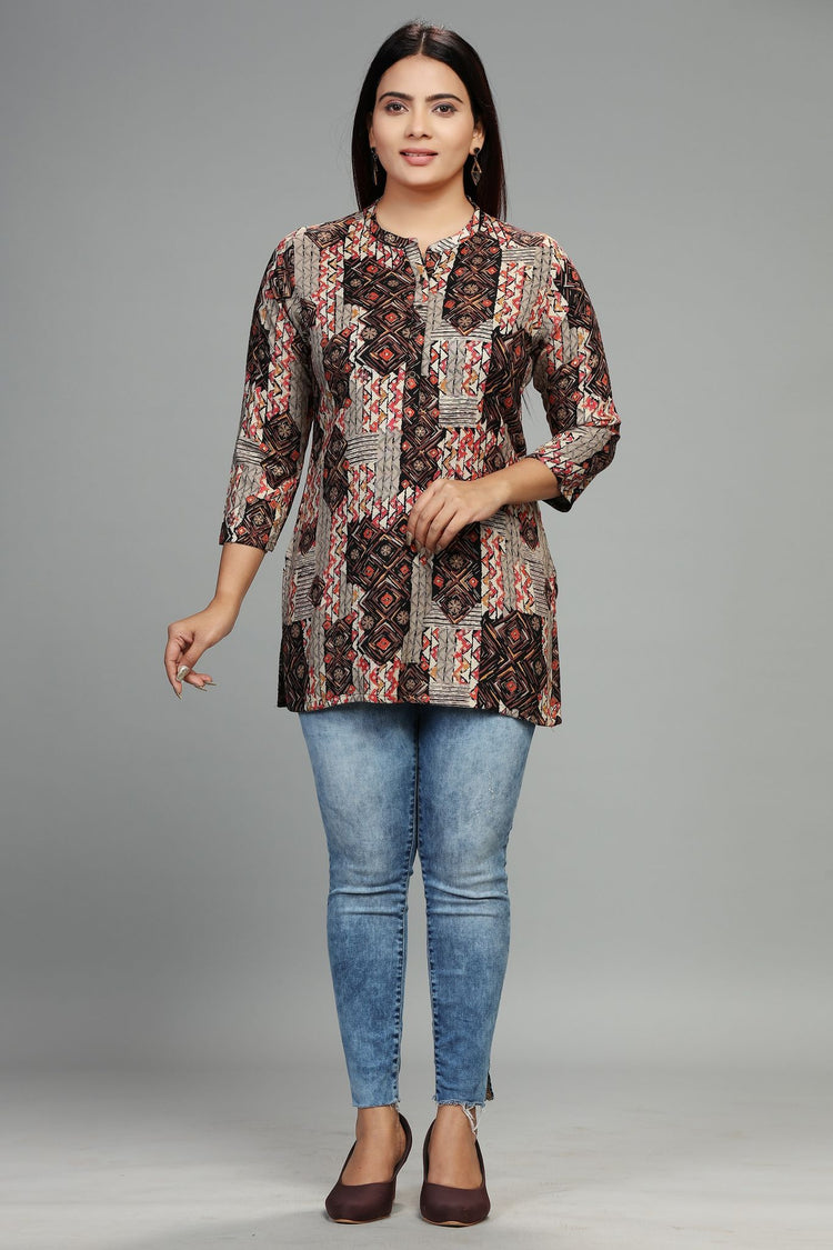 Samira Multicolor Rayon Short Kurta