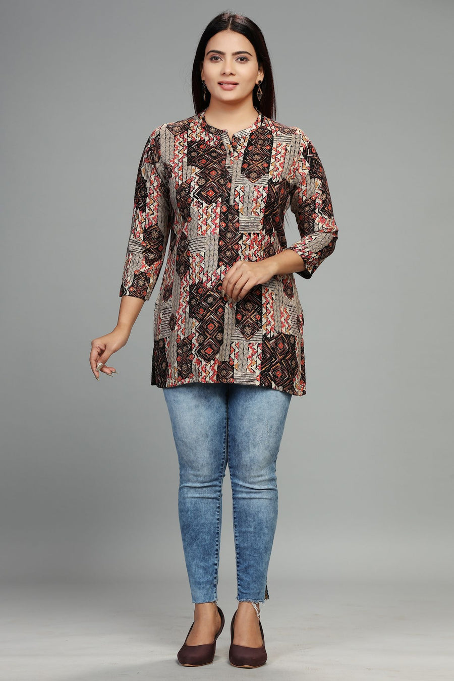 Samira Multicolor Rayon Short Kurta