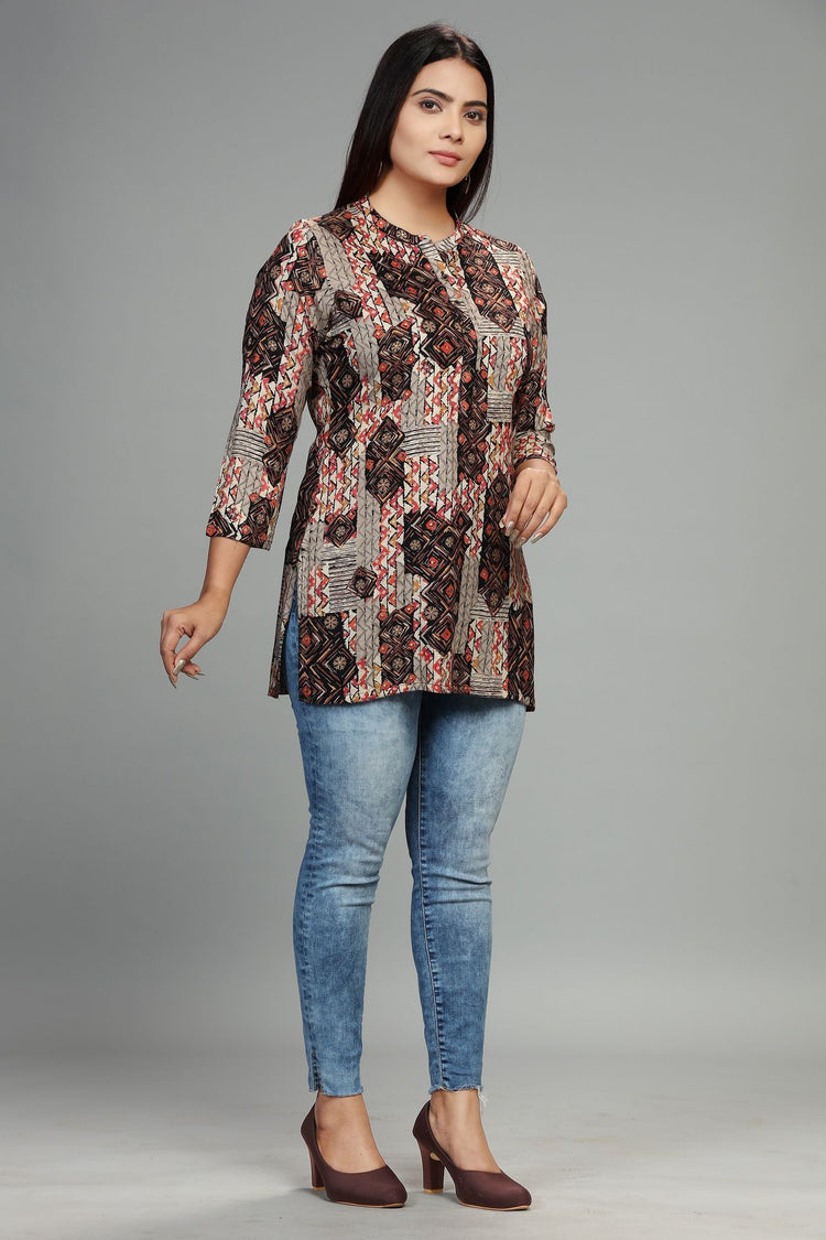 Samira Multicolor Rayon Short Kurta