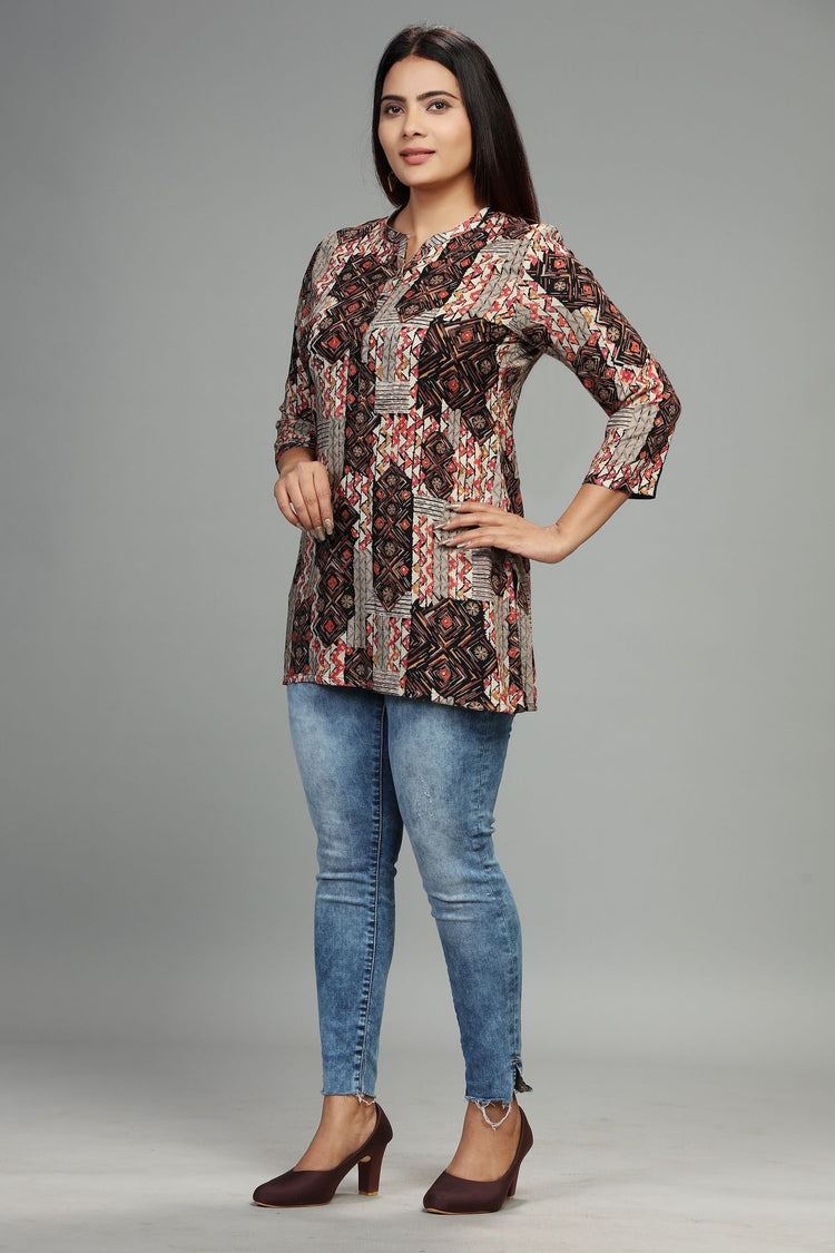 Samira Multicolor Rayon Short Kurta