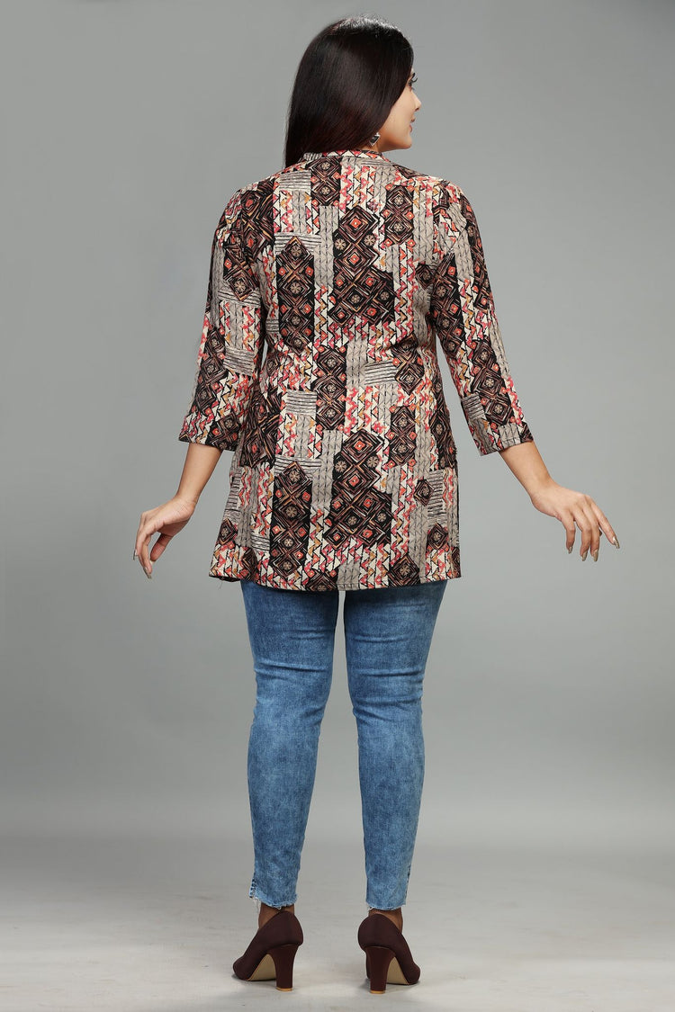 Samira Multicolor Rayon Short Kurta