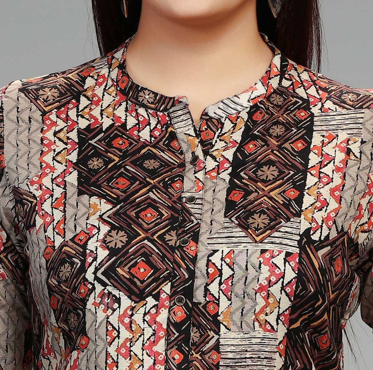Samira Multicolor Rayon Short Kurta