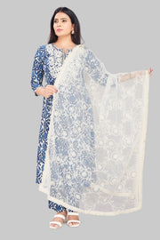 Off White Embroidered Dupatta