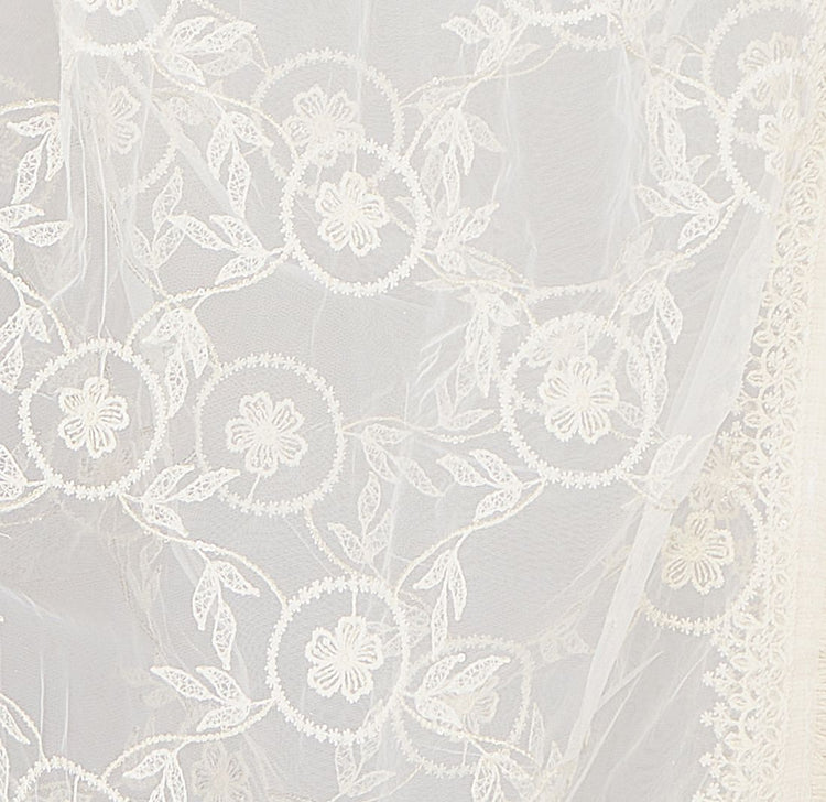 Off White Embroidered Dupatta