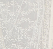 D4 Off White Embroidered Dupatta