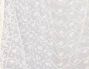 The Kazo Off White Embroidered Dupatta