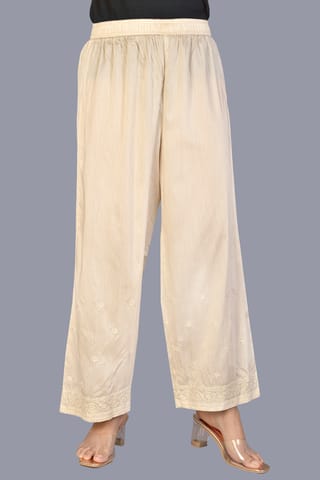 Buy White 100% Cotton Aiba Palazzo For Women by Roze Online at Aza Fashions.