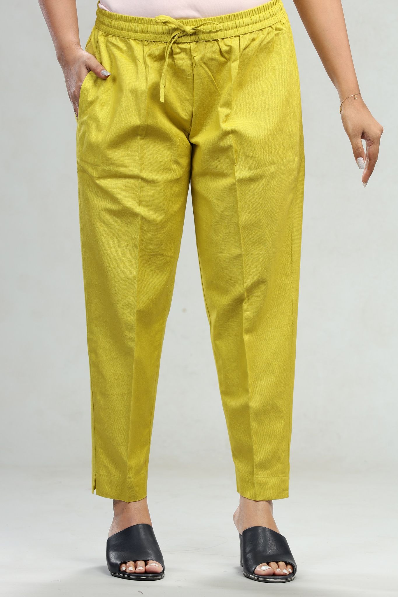 Women's Mustard Cotton Pant