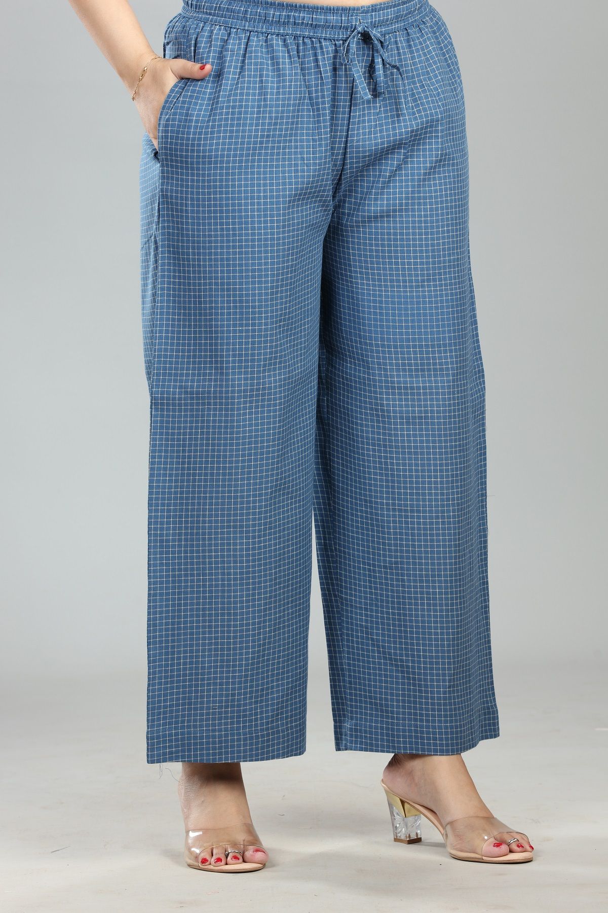 Madhu Navy Blue Cotton Pant